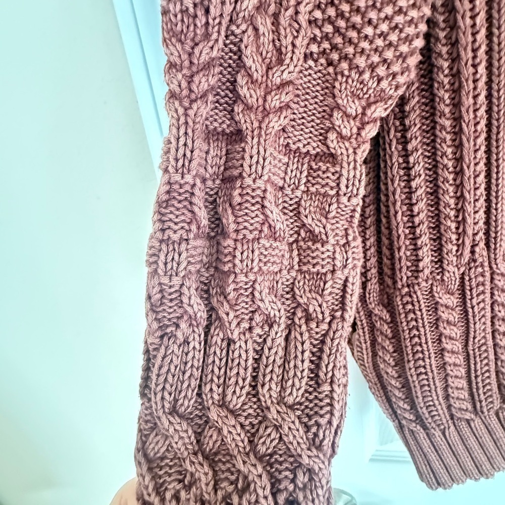 Sundance Women’s Cable Knit Cardigan in Rust - Picture 6 of 10